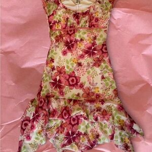 Y2K floral midi dress
